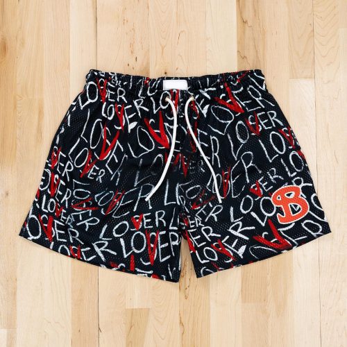 Casual personalized printed letter shorts